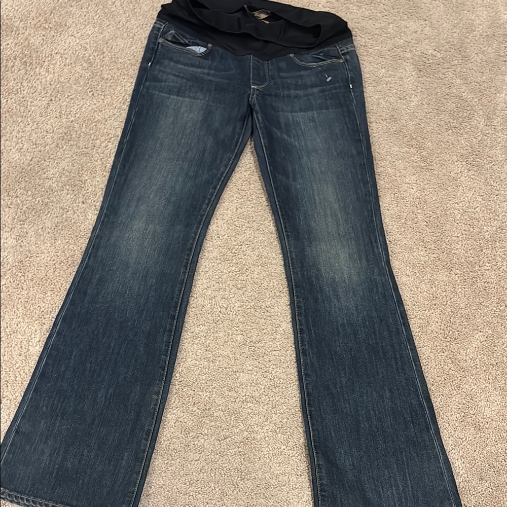 Women’s Dark Blue Bootcut Jeans - Maternity Panel